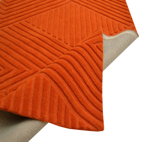 Rust Illusion Hand-Tufted Wool Rug