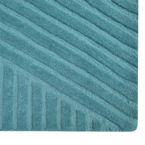 Teal Illusion Hand-Tufted Wool Rug