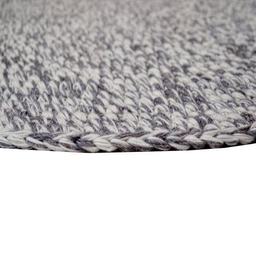 Grey Orbit Hand-Woven Indoor/Outdoor Round Rug
