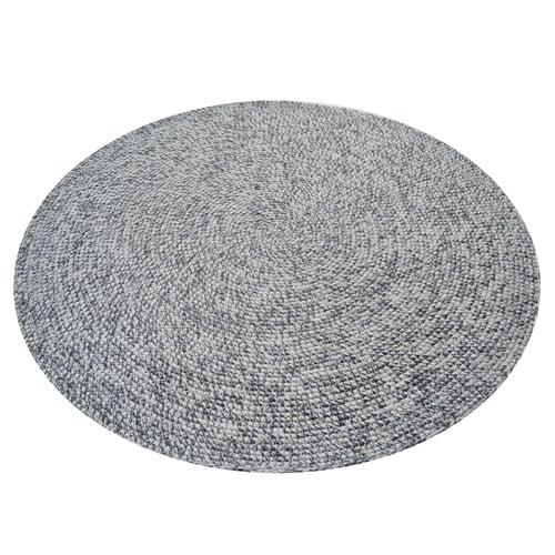 Grey Orbit Hand-Woven Indoor/Outdoor Round Rug