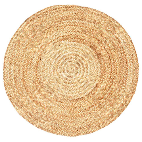 Tribal Hand-Woven Jute Round Rug