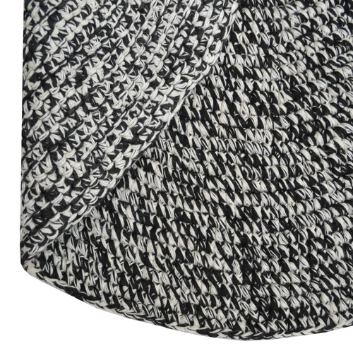 Black Orbit Hand-Woven Indoor/Outdoor Round Rug | Temple & Webster