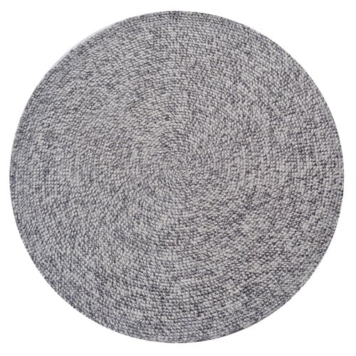 Grey Orbit Hand-Woven Indoor/Outdoor Round Rug