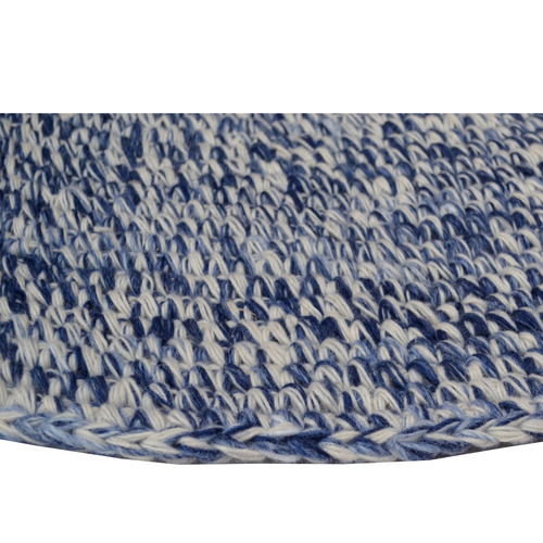 Ivory & Navy Jadon Hand-Woven Indoor/Outdoor Rug