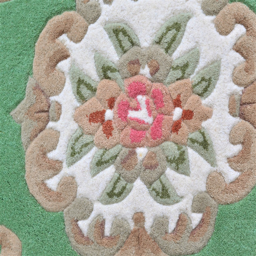 Green Lativa Hand-Tufted Wool Round Rug