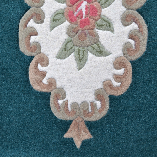 Turquoise Lativa Hand-Tufted Wool Rug