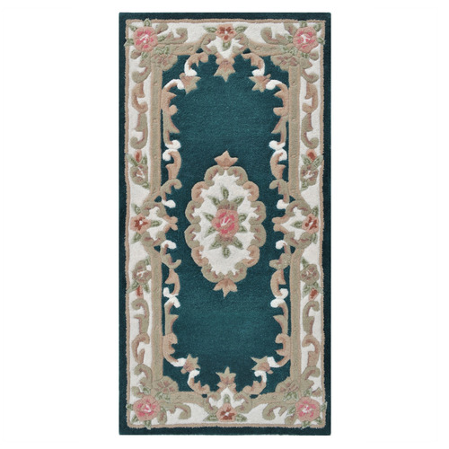 Turquoise Lativa Hand-Tufted Wool Rug