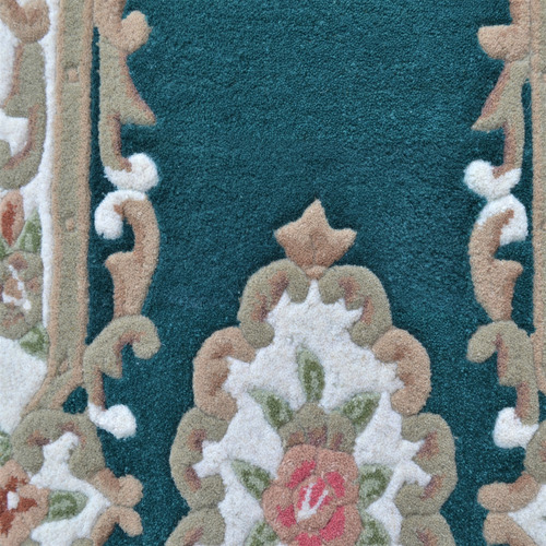 Turquoise Lativa Hand-Tufted Wool Rug
