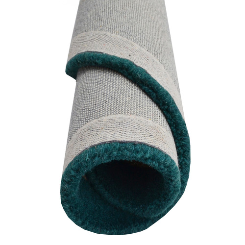 Turquoise Lativa Hand-Tufted Wool Round Rug