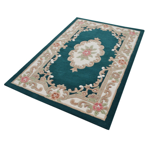 Turquoise Lativa Hand-Tufted Wool Rug