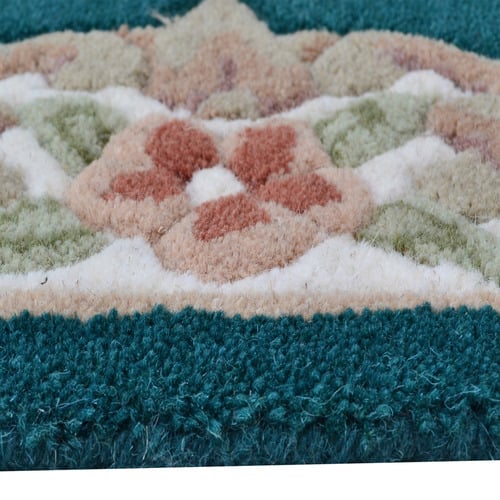 Turquoise Lativa Hand-Tufted Wool Runner