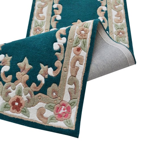 Turquoise Lativa Hand-Tufted Wool Runner