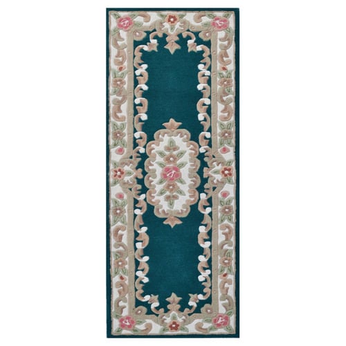 Turquoise Lativa Hand-Tufted Wool Runner