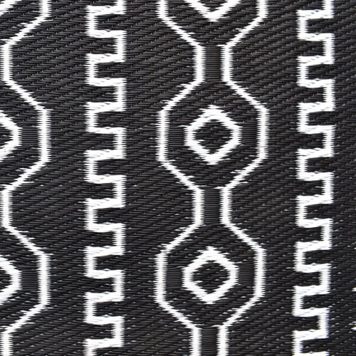Black Fergus Reversible Outdoor Floor Mat