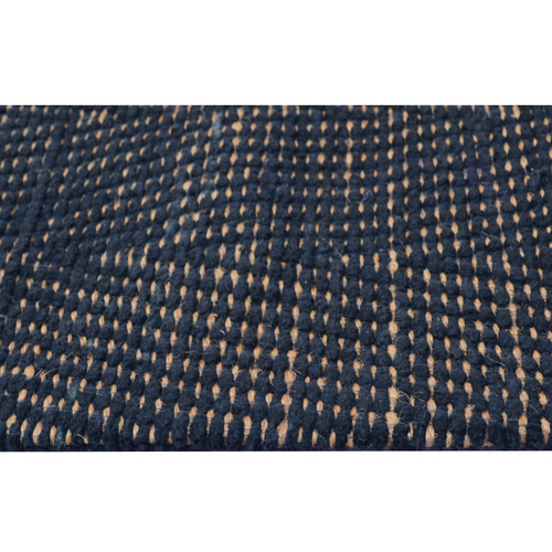Black Chevron Mae Hand-Woven Jute Rug
