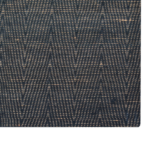 Black Chevron Mae Hand-Woven Jute Rug