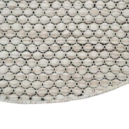 Creambie Hand-Woven Round Wool Rug