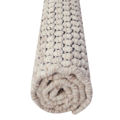 Creambie Hand-Woven Wool Rug