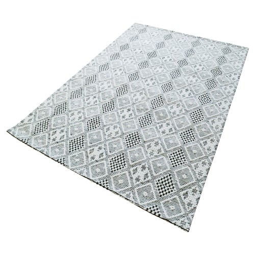 Diamond Rivola Hand-Woven Wool Rug