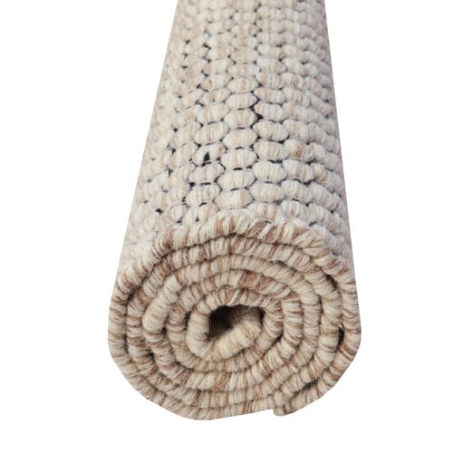 Creambie Hand-Woven Wool Rug