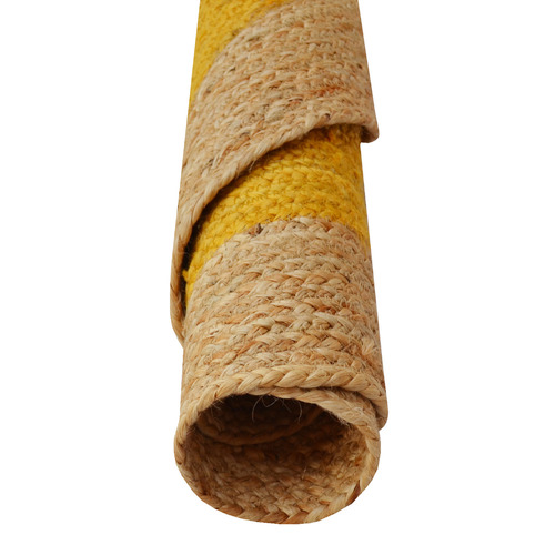 Gold Brix Hand-Woven Round Jute Rug