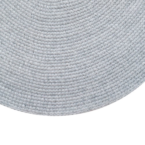 Platinum Shilom Hand-Woven Round Rug