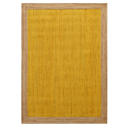 Gold Brix Hand-Woven Jute Rug
