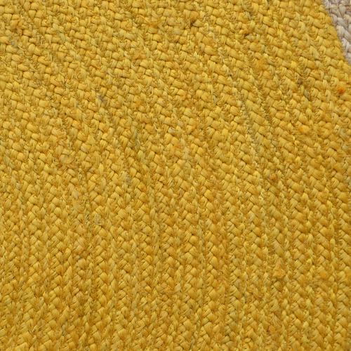 Gold Brix Hand-Woven Round Jute Rug
