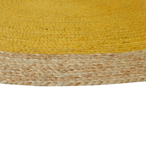 Gold Brix Hand-Woven Round Jute Rug