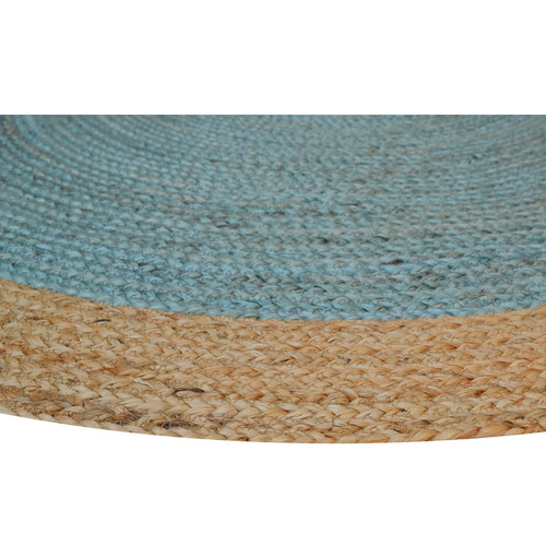 George Border Hand-Woven Round Rug