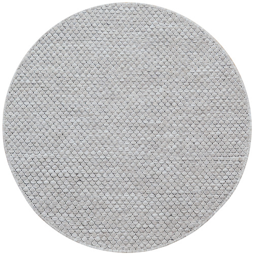 Silver Zilla Wool Round Rug