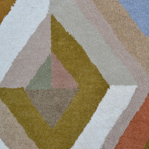 Cream Multi Correy Hand-Tufted Wool Round Rug