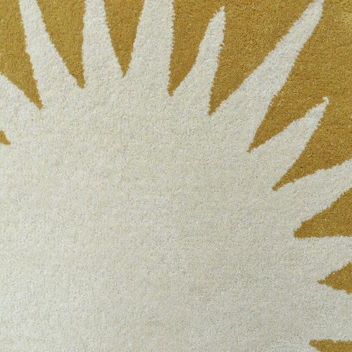Cream Mustard Yellow Vera Hand-Tufted Wool Round Rug