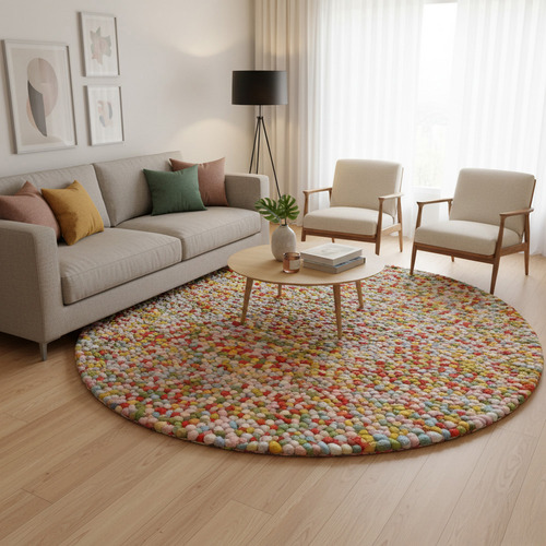 Pink Multi Bonnie Hand-Tufted Wool Rug