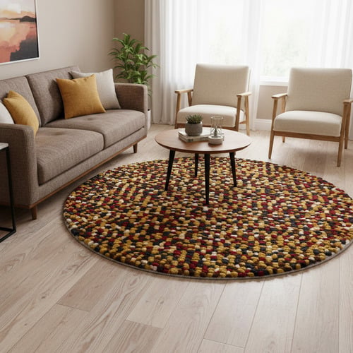 Brown Multi Bonnie Hand-Tufted Wool Rug
