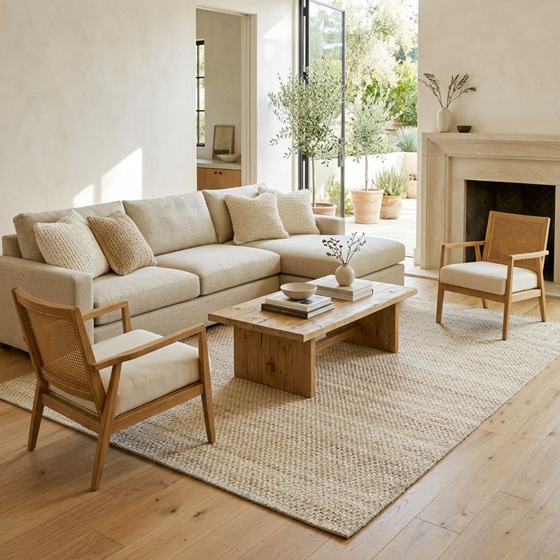 Astraea Hand-Woven Cotton-Blend Rug