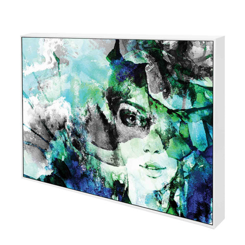 Aqua Fem Framed Canvas Wall Art