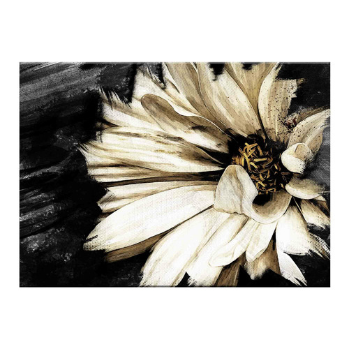 Cream Petal Unframed Canvas Wall Art