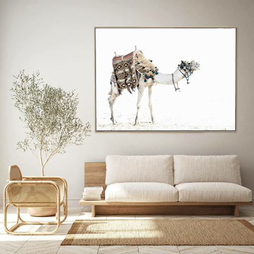 Moroccan Camel Framed Canvas Wall Art | Temple & Webster