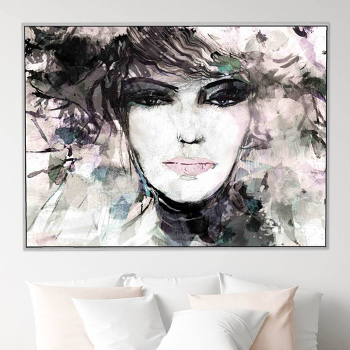 Mauve Fem Framed Canvas Wall Art