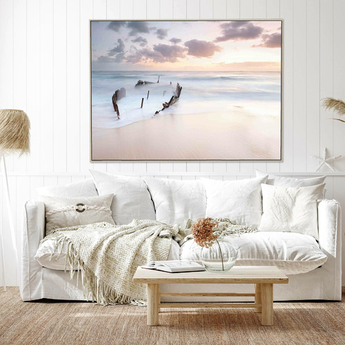 Shipwreck Shore Framed Canvas Wall Art | Temple & Webster