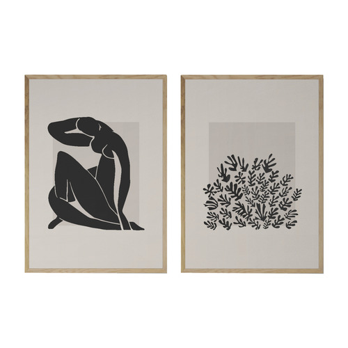Black Cut-Outs Printed Wall Art by Henri Matisse Diptych