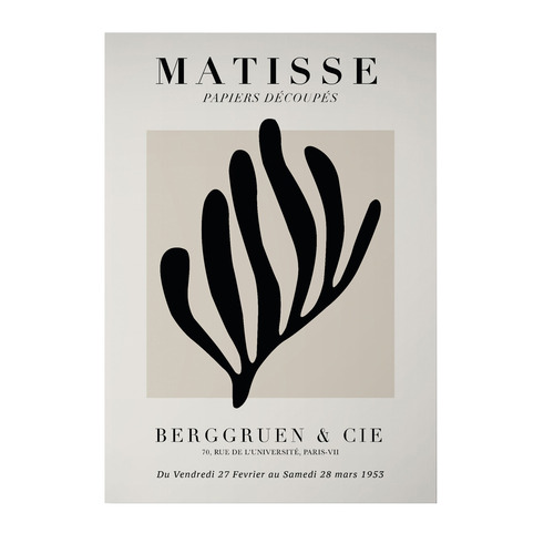 Black Coral Printed Wall Art by Henri Matisse