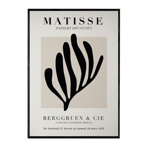 Black Coral Printed Wall Art by Henri Matisse