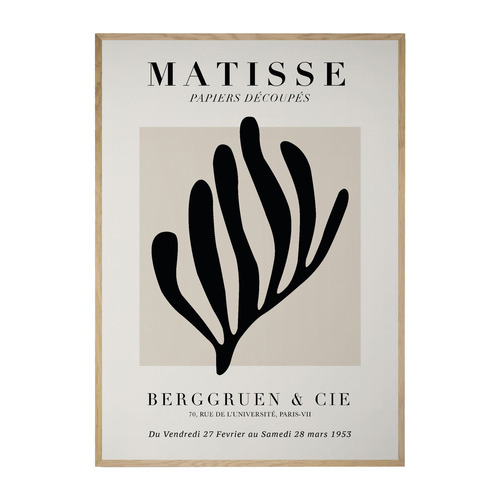 Black Coral Printed Wall Art by Henri Matisse