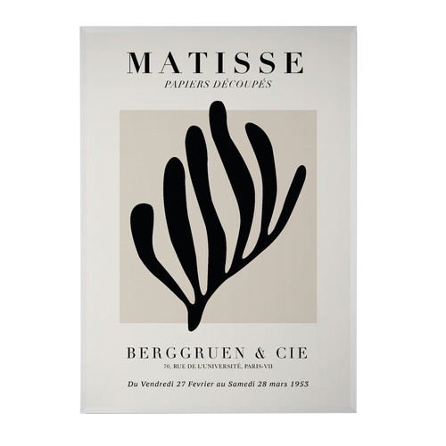 Black Coral Printed Wall Art by Henri Matisse