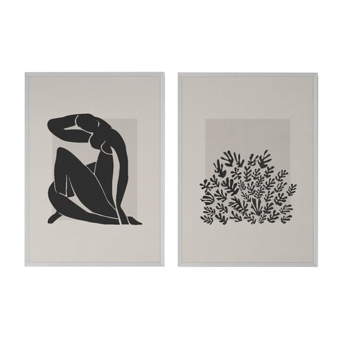 Black Cut-Outs Printed Wall Art by Henri Matisse Diptych