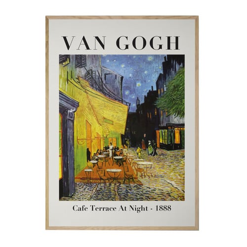 Cafe Terrace Printed Wall Art by Van Gogh