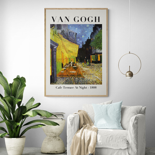 Cafe Terrace Printed Wall Art by Van Gogh