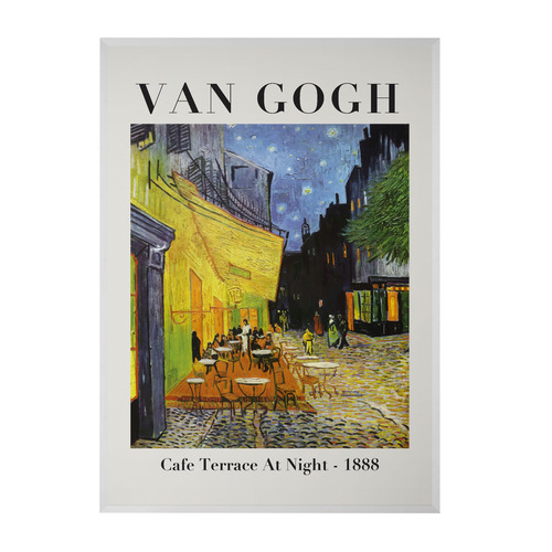 Cafe Terrace Printed Wall Art by Van Gogh